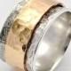 Spinning wedding, Swivel Gold ring, Israeli rings, Prayer ring, Spinnable ring, Rotating gold ring, Wide rotating ring, Organic worry ring