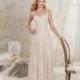 Alfred Angelo 8530 Illusion Neckline Lace A-Line Wedding Dress - Crazy Sale Bridal Dresses
