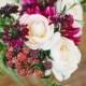 Raspberry, Rose And Scabiosa Centerpieces