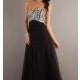 Strapless Beaded Black Evening Gown - Brand Prom Dresses