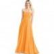 Tangerine Azazie Felicity - Floor Length Sweetheart Back Zip Chiffon Dress - Charming Bridesmaids Store