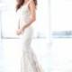 Madison James Style MJ310 by Madison James - Taupe  Ivory  White Lace Low Back Floor V-Neck Wedding Dresses - Bridesmaid Dress Online Shop