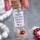 wedding favor ideas, beach in a bottle, mini glass bottle favors, message in a bottle, save the date, seashells favors, beach wedding favors - $2.39 USD