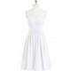 White Azazie Heidi - Knee Length Back Zip Chiffon Sweetheart Dress - Cheap Gorgeous Bridesmaids Store