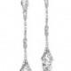 The Grace, A Delicate AAAA Cubic Zirconia Linear Wedding Or Bridesmaids Earring Set
