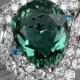A 13.1CT Pear Cut Green Aquamarine Paraiba Blue Apatite White Sapphire Halo Ring