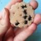Cookie brooch, cookie with ants, biscuit, needle felted brooch, pastry, sweets brooch, sweet jewelry