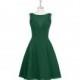 Dark_green Azazie Kaya - Boatneck Back Zip Knee Length Chiffon Dress - Cheap Gorgeous Bridesmaids Store