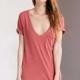 Oversized Vogue Simple V-neck Short Sleeves Pocket Summer T-shirt - Bonny YZOZO Boutique Store