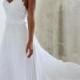 Sexy Open Backs Lace White Wedding Gown,Boho Beach Wedding Dresses, SW28