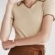 Vintage Solid Color Polo Collar Short Sleeves Cotton T-shirt Top - Bonny YZOZO Boutique Store