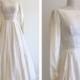 Vintage Bridal 1960's silk velvet wedding dress with long sleeves - Hand-made Beautiful Dresses