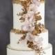 Rusty Gold Detailed Wedding Cake
