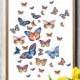 Butterfly art, Butterfly print, Butterflies print, Butterfly painting, Butterfly watercolor, Fashion illustration, Fashion art print