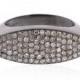 925 Sterling Silver Pave Diamond Marquise Shape Ring Jewelry