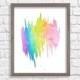 Modern Abstract Wall Print, Watercolor decor,Rainbow watercolor art,Modern Decor, rainbow gift, rainbow blot,abstract painting, gift for her