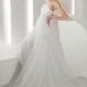 Sweet Trumpet-Mermaid Strapless Dropped Waist Court Train Organza Wedding Dress CWZT13013 - Top Designer Wedding Online-Shop