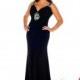 Mac Duggal Fabulouss 76627F Plus Size Beaded Straps Dress - Brand Prom Dresses