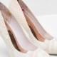 Jacquard Pointed Court Shoe - Nude Pink 