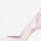 Cut Out Leather Court Shoes - Light Pink 