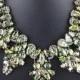 Zara Green Shourouk Diamante Flower Chunky Gold Statement Necklace Boho New