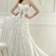 Timeless A line Lace Floor Length Scoop Wedding Dress With Ruching - Compelling Wedding Dresses