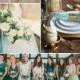 Mint, Emerald And Gold Wedding Colour Scheme