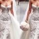 Custom Made Hot Luxury Sexy Mermaid Lace Wedding Dresses With Detachable Train 2016