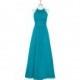 Jade Azazie Regina - Strap Detail Floor Length Halter Chiffon And Lace Dress - Charming Bridesmaids Store