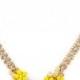 Yellow Flowers Bib Necklace