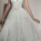 Lace Natural Waist Knee Length Sleeveless Sweetheart Wedding Dress With Applique