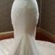 Elegant Ivory Lace Tulle Sweetheart Mermaid Dress,floor-length Wedding Dresses
