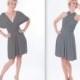 Tailored to Size & Length Bridesmaids dress in middle gray color  wrap dress Convertible/Infinity Dress - Hand-made Beautiful Dresses