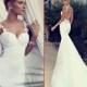 New Arrival 2017 Wedding Dresses White Spaghetti Lace Appliques Sexy Backless Mermaid Dress Court Train Gorgeous Bridal Gowns Nurit Hen W365
