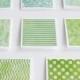 Green Pattern Mini Cards With Envelope, Handmade Note Cards, Square Cards, Love Note, Gift Card, Blank Cards, 3x3 Cards