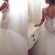 Cheap New Mermaid Wedding Dresses 2016 Sexy Long Sleeves Lace Appliques Beaded Sheer Back Plus Size Court Train Custom Wedding Dress Bridal Gowns As Low As $169.85, Also Buy Couture Wedding Dresses Destination Wedding Dresses From Yes_mrs