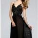 Black Beaded Lace Mesh Gown by Faviana - Color Your Classy Wardrobe