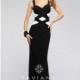 Black/Ivory Faviana 7746 - Jersey Knit Open Back Dress - Customize Your Prom Dress