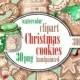 Christmas cookies clip art, Christmas sweets clipart watercolor, Christmas biscuits hand painted.