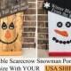 Reversible Scarecrow Snowman Porch Sign, 30" tall x 18" Wide, USA Shipping costs included in price
