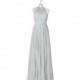 Silver Azazie Cailyn - Back Zip Chiffon Halter Floor Length Dress - Cheap Gorgeous Bridesmaids Store