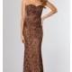 Strapless Brown Formal Gown - Brand Prom Dresses