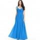 Ocean_blue Azazie Amya - Floor Length Scoop Chiffon Sweetheart Dress - Cheap Gorgeous Bridesmaids Store