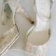 Ivory And Blue Bridal Shoes