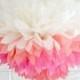 Party Decoration ... JUMBO Pink Ombre ... 1 Tissue Paper Pom //weddings // Nursery // Baby Shower // Birthday Party // Gender Reveal