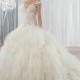 Marvelous Tulle Bateau Neckline Ball Gown Wedding Dresses with Beadings & Rhinestones - overpinks.com