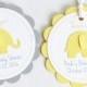 Yellow Elephant Tags, Thank You Tags,Baby Shower Tags, Personalized Tags, Birthday Favors