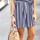 Stripe Romper For Petite And Tall Ladies