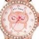 Betsey Johnson Women's Blush And Rose Gold-Tone Bracelet Watch 40mm BJ00246-10
