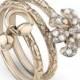 Gucci Flora Diamond & Mother of Pearl Wrap Ring 